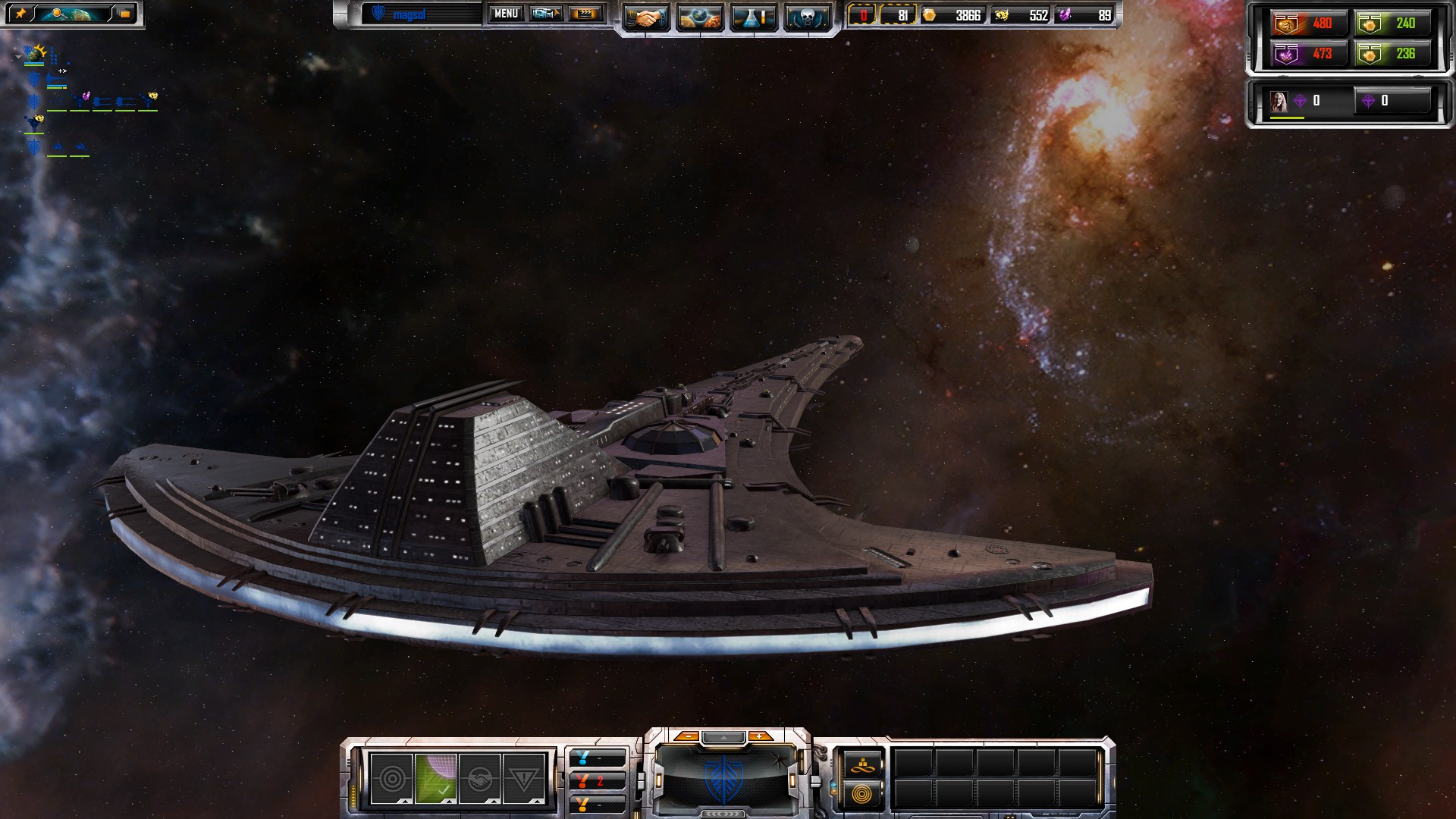 A screenshot from Sins of a Solar Empire.