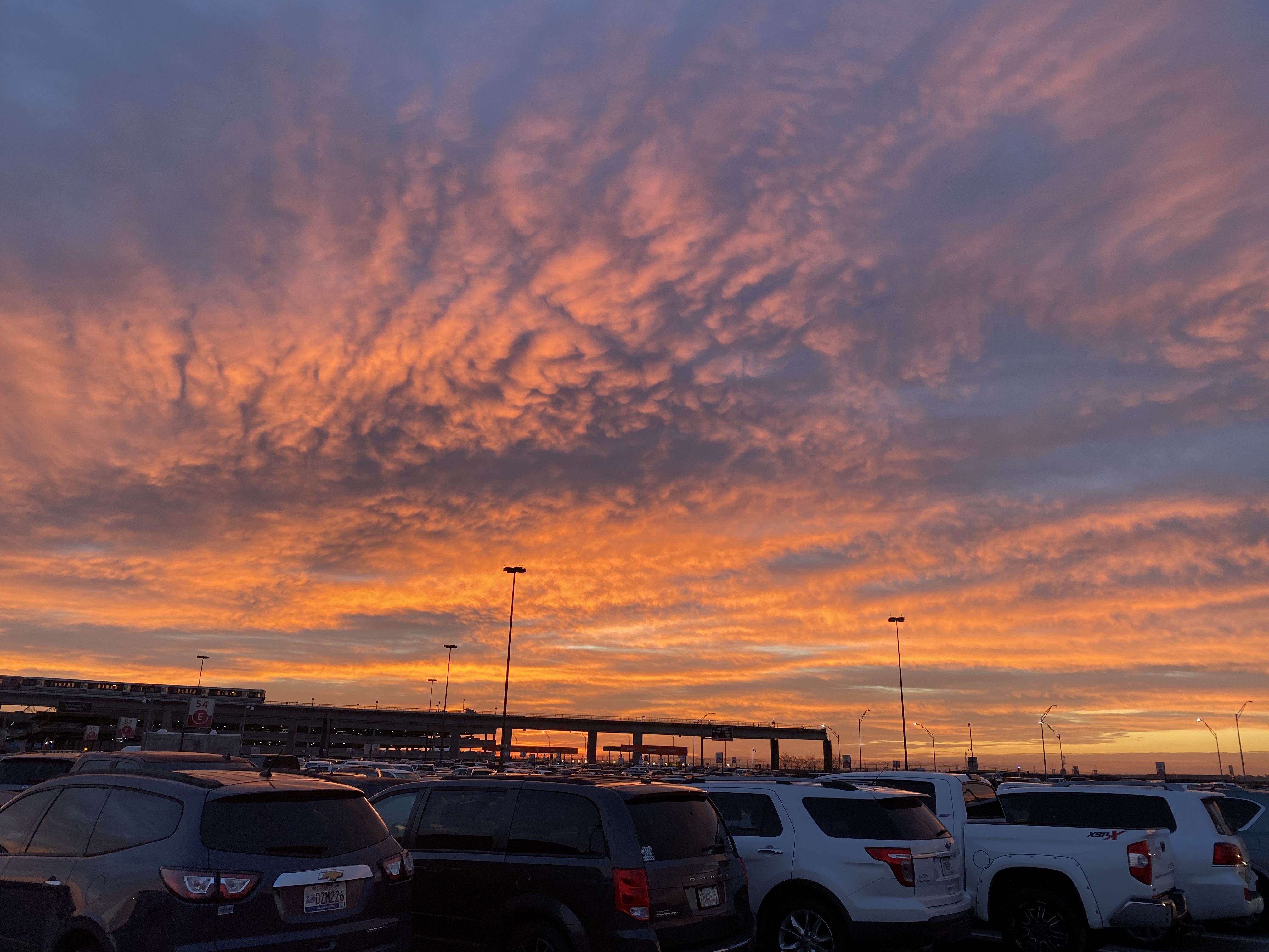 Sunrise from the airport in Atlanta, GA.