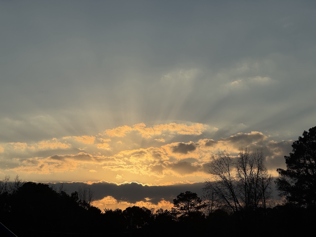 A gorgeous photo of the Athens sunset around 5pm in the late fall.